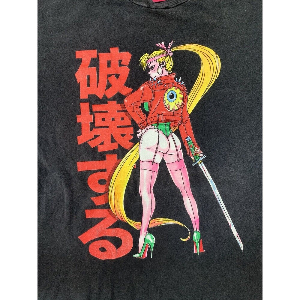 Vintage Mishka Anime Girl Tee Size XL